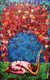 Shazly Khan, Jab duaen qabool honay lagen, 30 x 48 Inch, Acrylic on Canva, Figurative Painting, AC-SZK-047